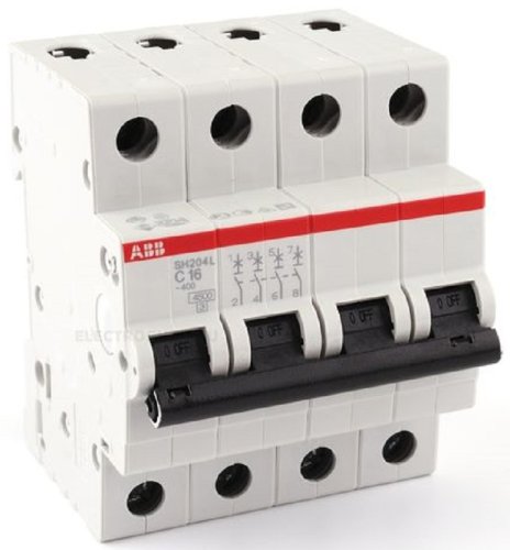 Выключатель автоматический ABB S204 4п 63А C 6кА фото Выключатель автоматический ABB S204 4п 63А C 6кА картинка